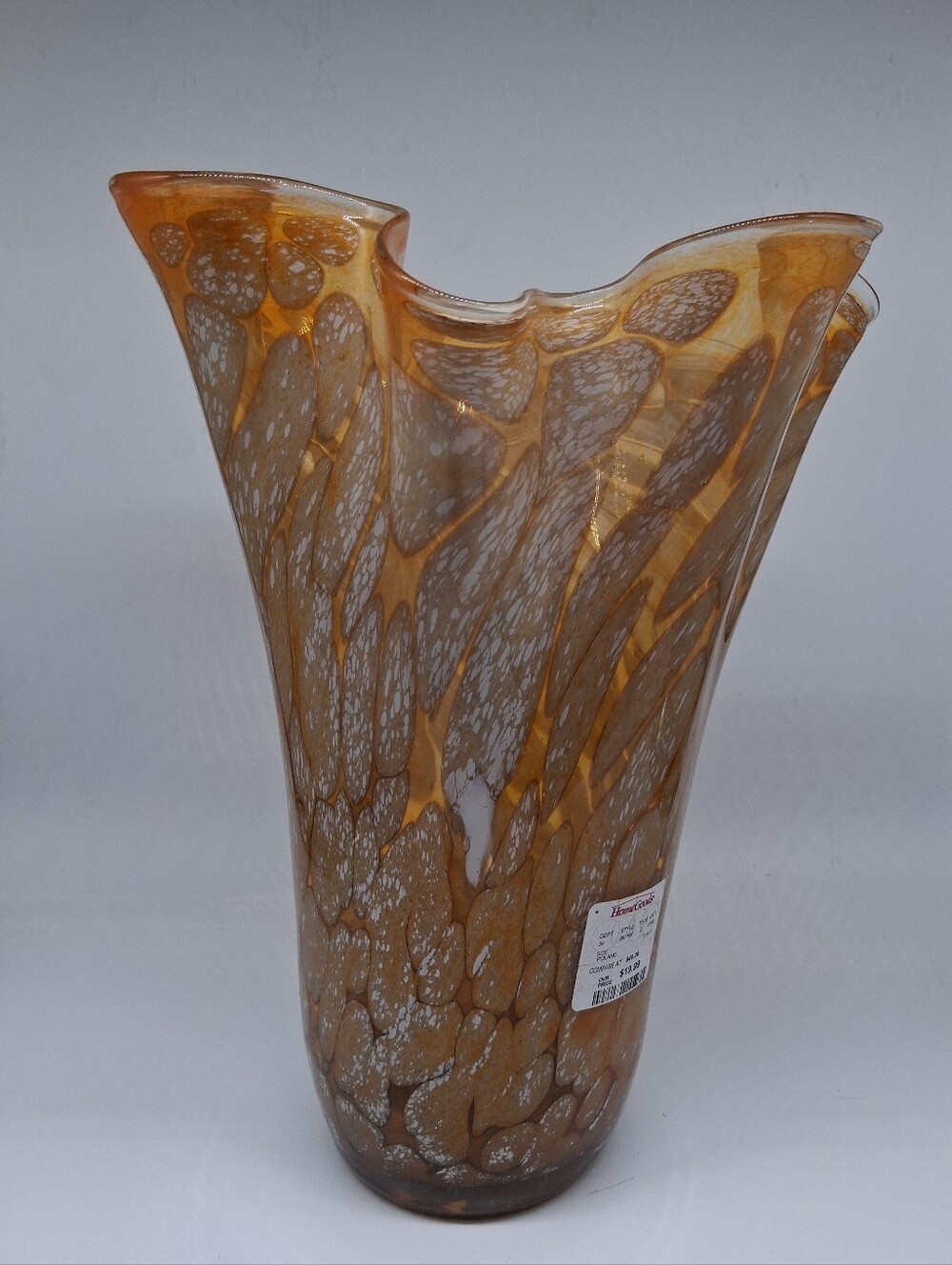 New Home Goods Assymetrical Artistic Decorative 13.5 in. H Glass Vase - Picture 5 of 9